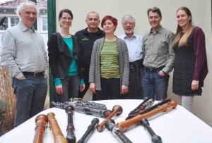 Op de foto de werkgroep van de ERTA vlnr. Adrian Wehlte, Susie Fröhlich, Jo Kunath, Caroline Hausen (methodieklerares Hochschule Nürnberg, leerling van Jeremias Schwarzer), Prof. Peter Thalheimer, Prof. Karel van Steenhoven, Carolin Fischer (Konzert Examen student aan de Hochschule für Musik Karlsruhe)